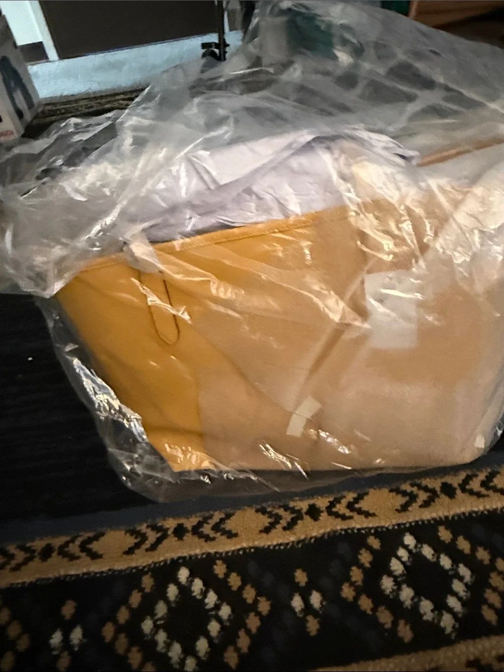 Coach Leather Tote in Mustard Yellow